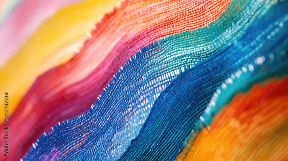 Aufkleber colorful flowing waves in abstract pattern for creative background design