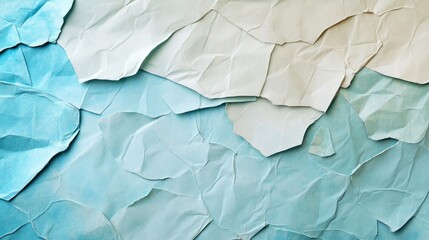 Obraz premium crumpled vintage paper background in soft blue tones ideal for creative design and text overlay purposes