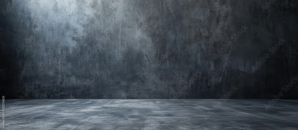 Poster Abstract dark gray concrete texture with industrial design elements providing empty copyspace for promotional content or artistic applications