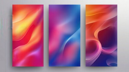 Naklejka premium Abstract Colorful Wave Backgrounds.