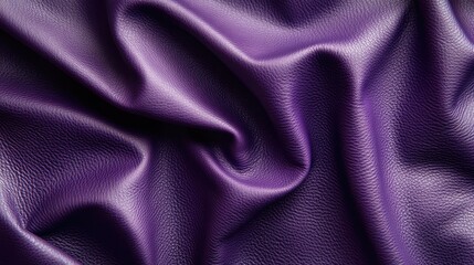 Obraz premium Vibrant violet textured artificial leather fabric draped elegantly creating a luxurious background for design and marketing applications