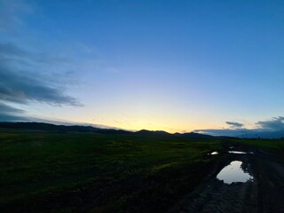 sunset, sunrise over the mountains © Miriam