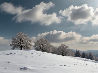 Obraz premium winter mountain landscape