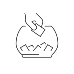 Raffle process line outline icon