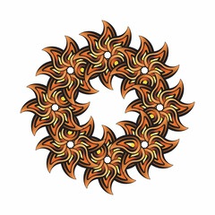 floral geometric seamless pattern (mandala)