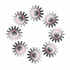 floral frame seamless geometric pattern 