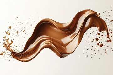 Splash of liquid, coffee, milk and chocolate in mid-air