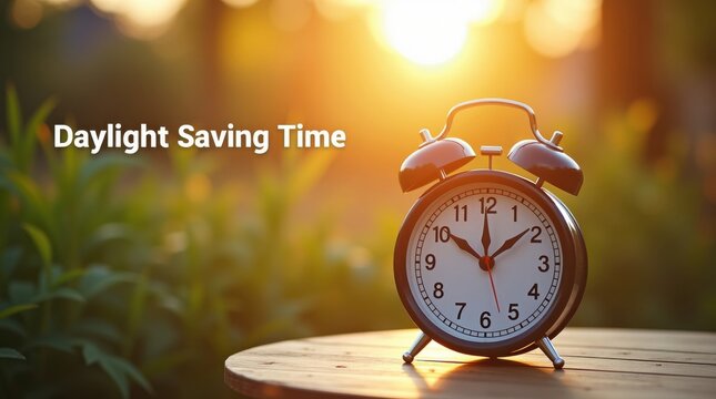 Adjusting clocks for daylight saving time a reminder of change in nature outdoor setting lifestyle concept