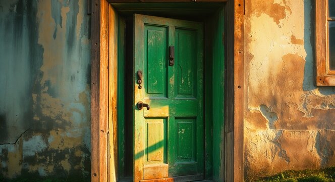 old green door - Powered by Adobe
