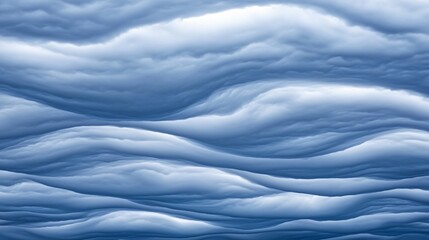 Obraz premium Abstract Blue Cloud Waves- Serene Sky Texture