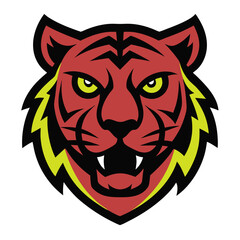 Fototapeta premium tiger head mascot logo art vector illustration 