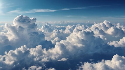Blue Sky with White Clouds – Clear and Peaceful Background