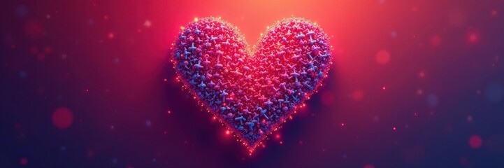 Fototapeta premium Heart shape formed by numerous small hammer clip art icons , DIY, retro