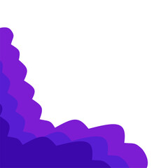 Purple Cloud Corner Border