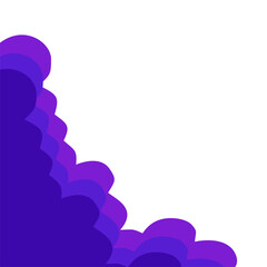 Purple Cloud Corner Border