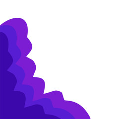 Purple Cloud Corner Border