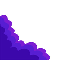 Purple Cloud Corner Border