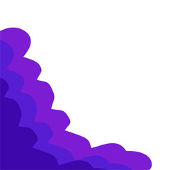 Purple Cloud Corner Border