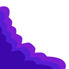 Purple Cloud Corner Border