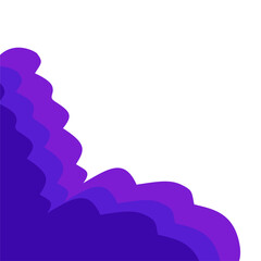 Purple Cloud Corner Border