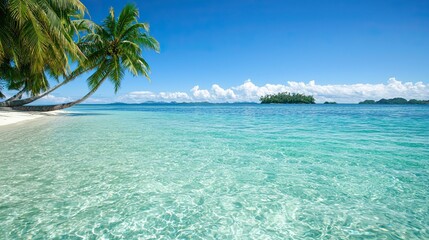 Fototapeta premium Tropical beach scene island paradise nature