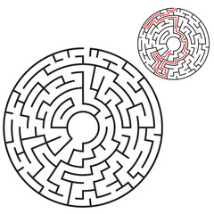 Kids riddle maze puzzle labyrinth vector illustration