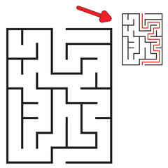 Kids riddle maze puzzle labyrinth vector illustration