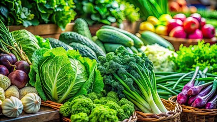 Organic Fresh Vegetables Watercolor Illustration - Candid Food Photography