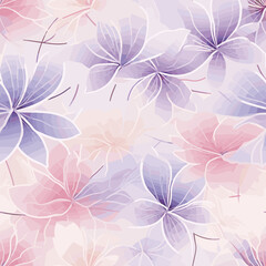 Abstract floral pattern with pastel colors