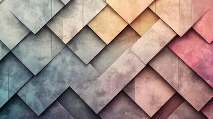 Abstract Geometric Pattern Of Textured Squares