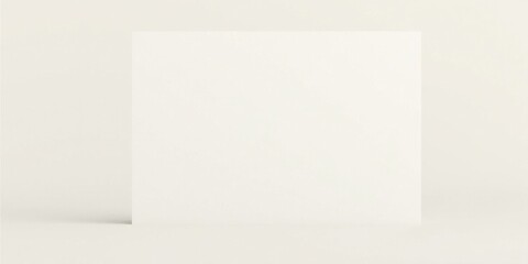 Blank Square Card Mockup on White Surface for Design Presentation and Branding Purposes