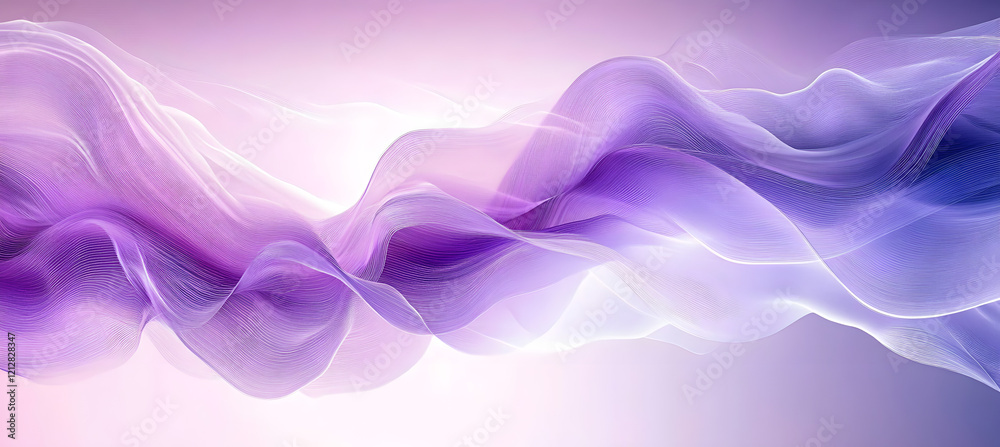 Poster abstract lavender and purple background with smooth lines and waves. flowing soft gradient color