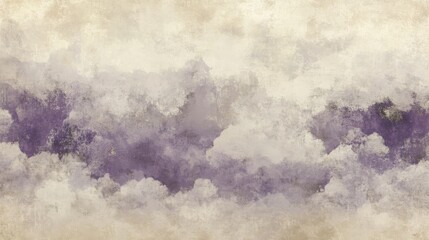 Abstract Beige and Purple Cloud Texture Art