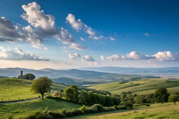 Obraz premium a-clear-blue-sky-frames-a-scenic