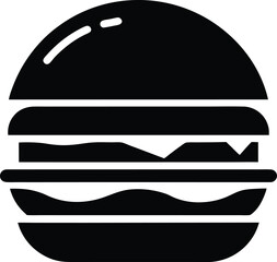 Burger silhouette, Burger illustration silhouettes in white background, food design  