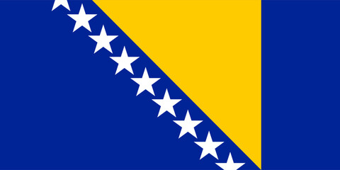 Bosnia and Herzegovina national flag. Flag of Bosnia and Herzegovina