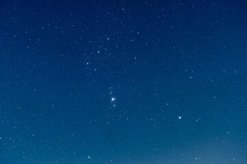starry night sky with nebula