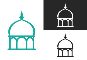 mosque icon vector illustration on white background