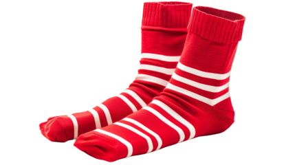 Bright Red Socks on transparent background.PNG