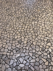 Split, Croatia - July 1, 2024: Historic downtown. Floor tile pattern in the vestibule building