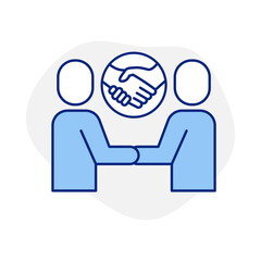Team Collaboration – Handshake Representing Agile Teamwork and Communication