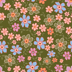 flowers Seamless pattern.