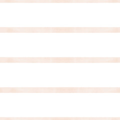 Watercolor geometric pattern of stripes, lines, strokes in beige. Hand-drawn illustration on transparent background. Pastel rhythmic seamless print for textile, fabric, packaging, clothing