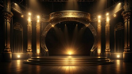 illuminated luxury stage