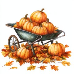 Harvest Season Wheelbarrow