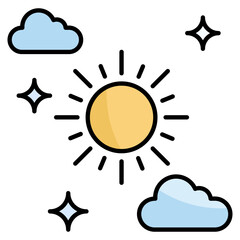 Space Weather  Icon Element For Design