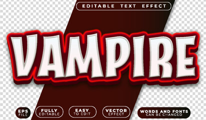 Vampire Horror Monster Dark Fully Editable Vector Text File
