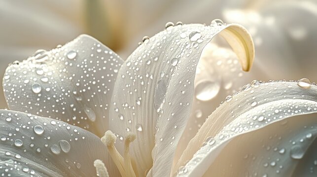 Dew-kissed lilies, close-up, garden, soft light, sympathy card (1)