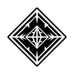 A glyph style icon of crystal symbol