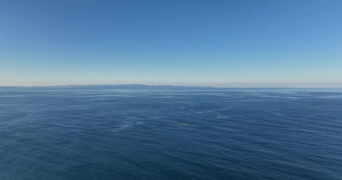 空撮 - 広大な富山湾と沖合の定置網 有磯海 漁業 ドリーイン